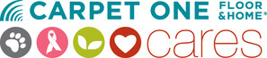 Carpet One Cares logo for community charities and organization support